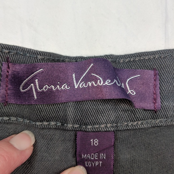 Gloria Vanderbilt jeans 18 short gray tapered leg - Picture 4 of 8